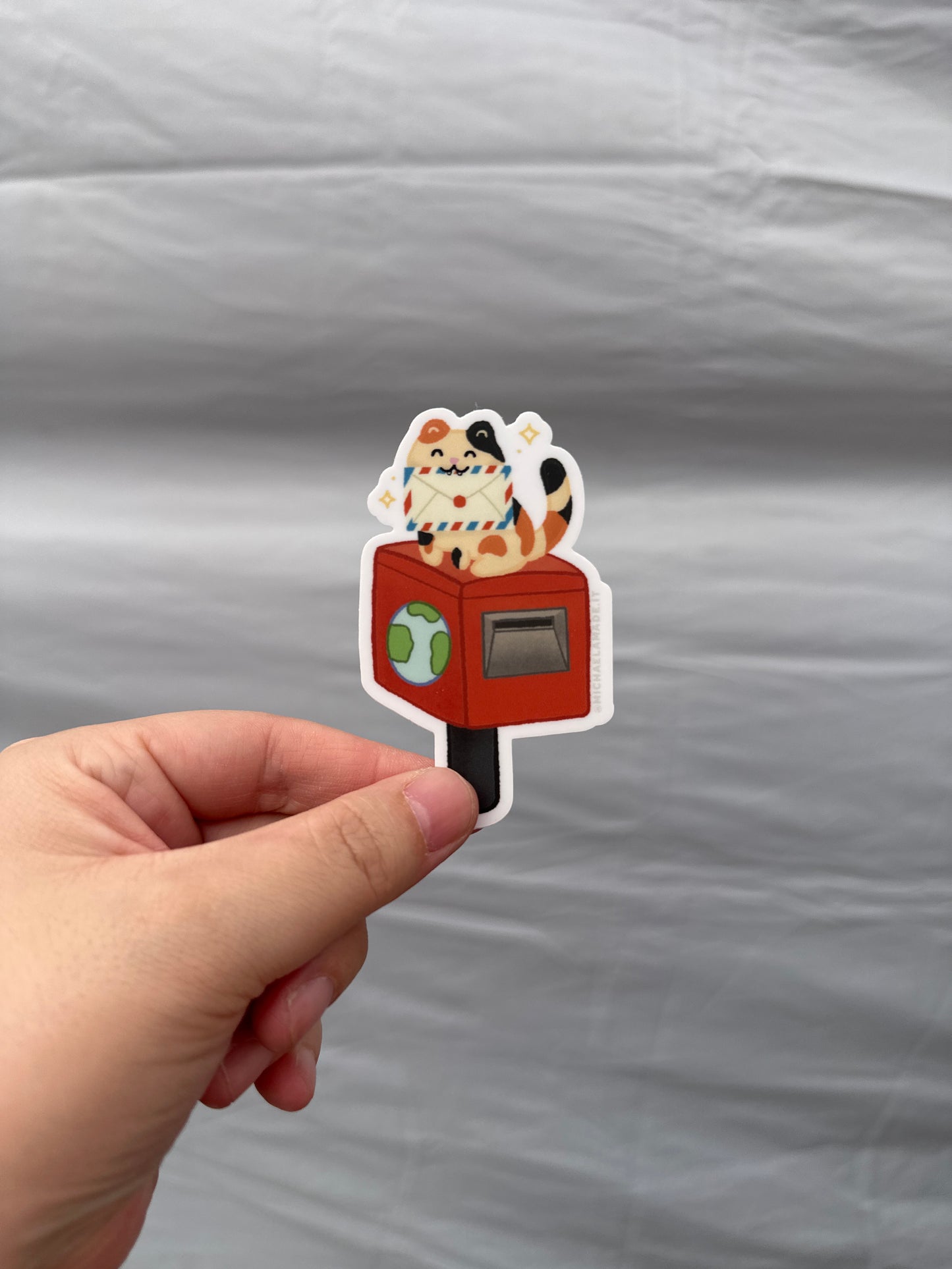 Japanese Mailbox Cat Sticker