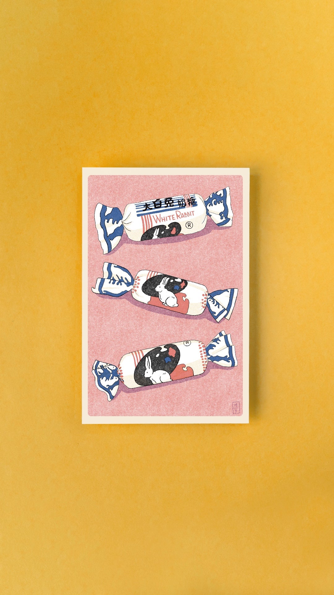 White Rabbit Postcard