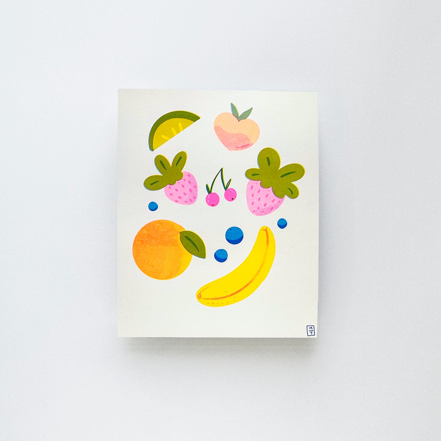 Fruits Riso Medium Print