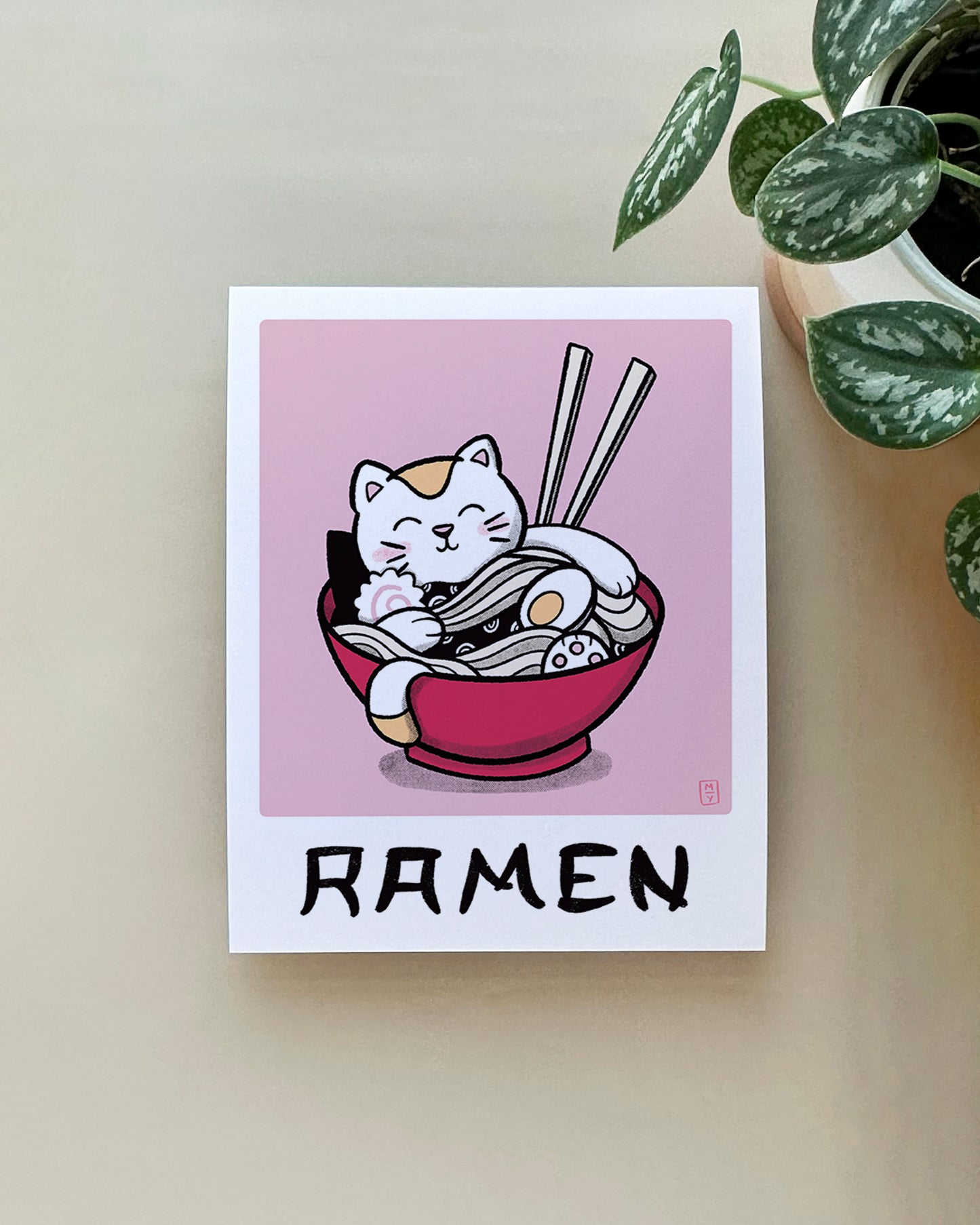 Ramen Cat Medium Print