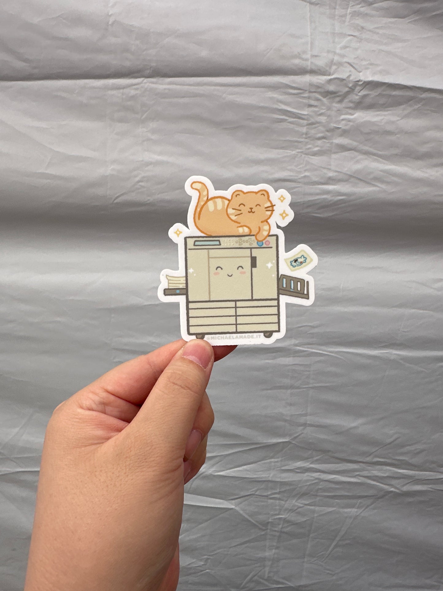 Riso Printer Cat Sticker