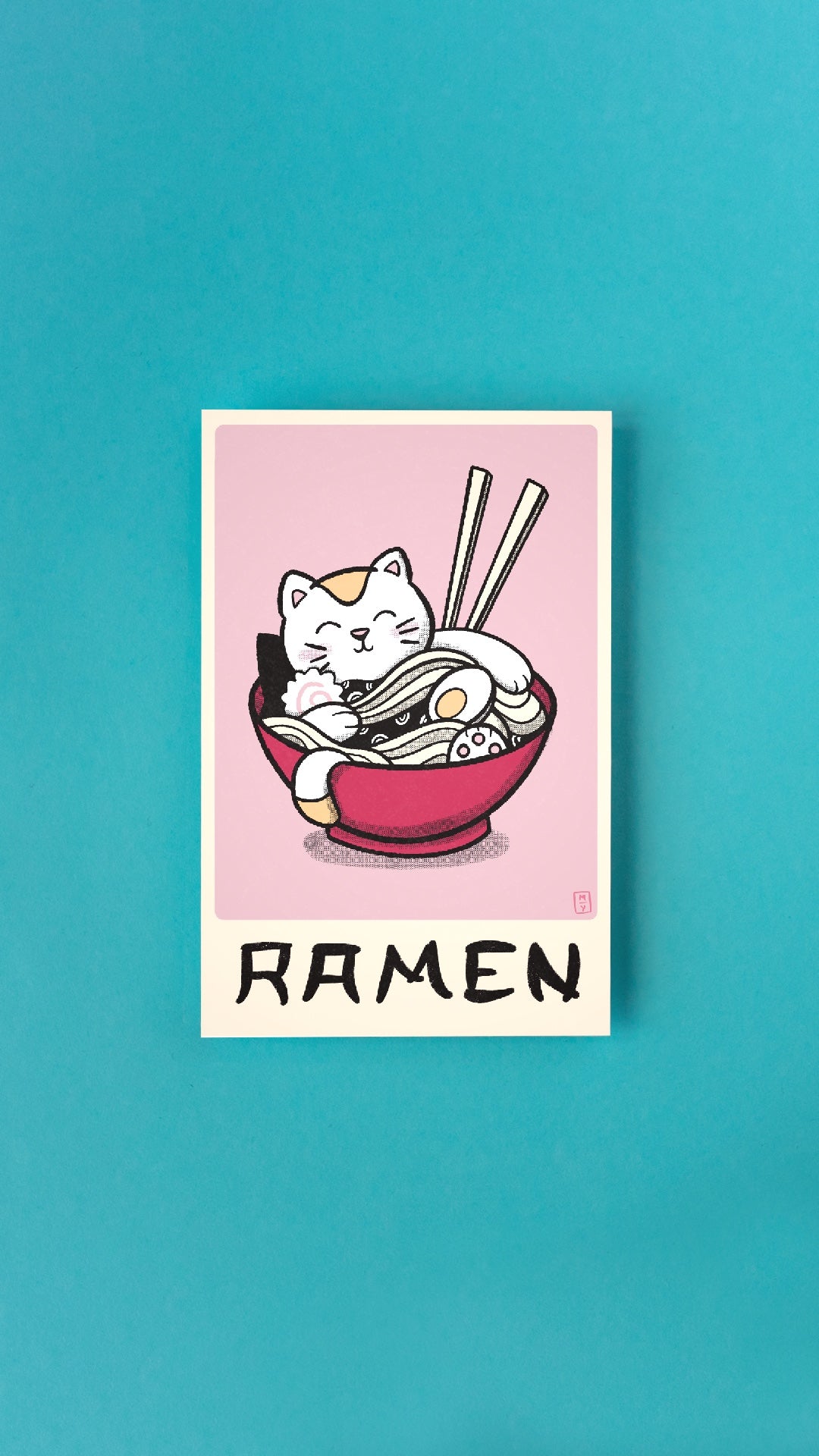 Ramen Cat Postcard