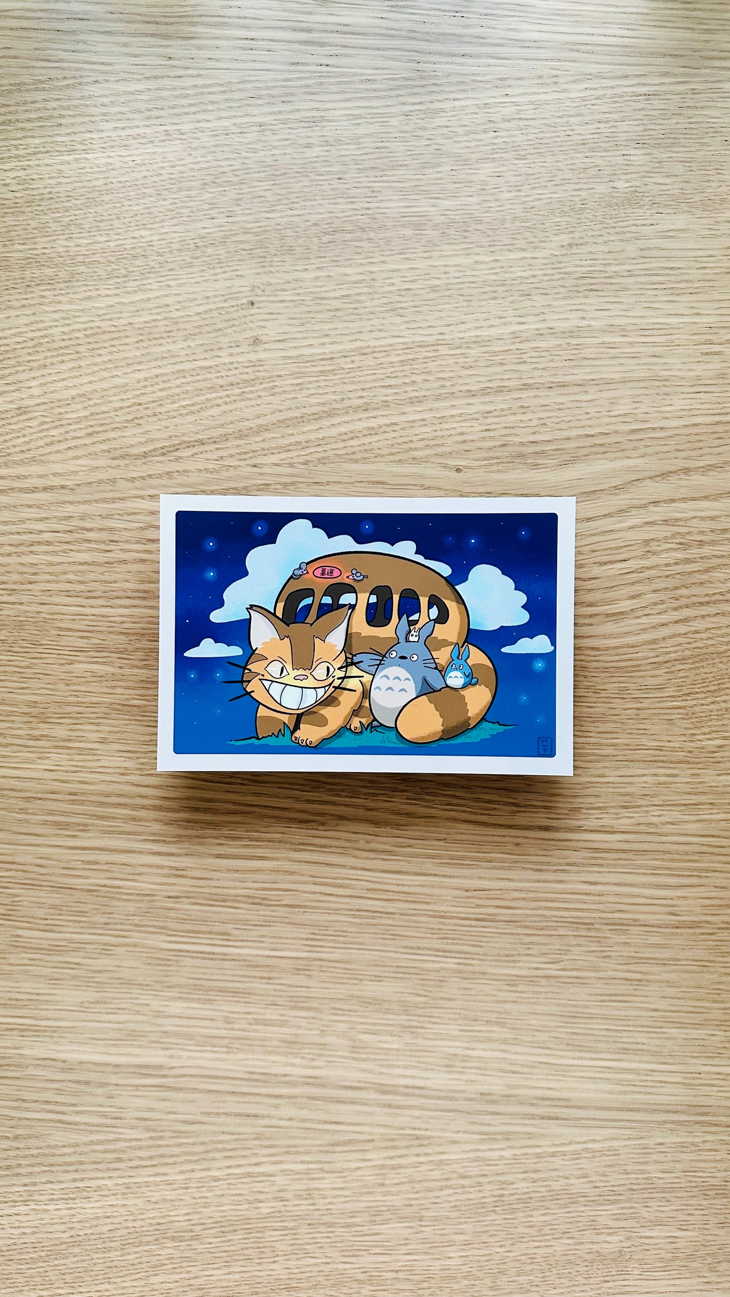 Totoro Cat Bus Postcard