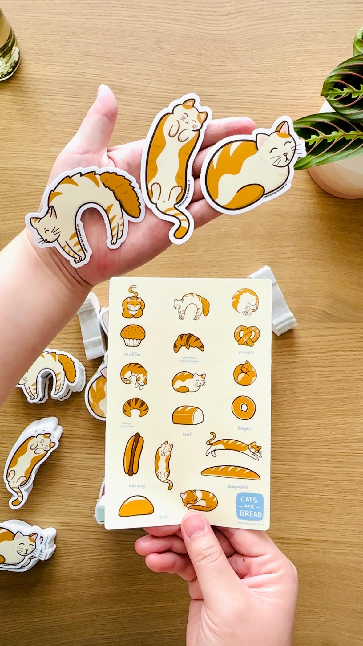 Bread Cats Sticker Sheet