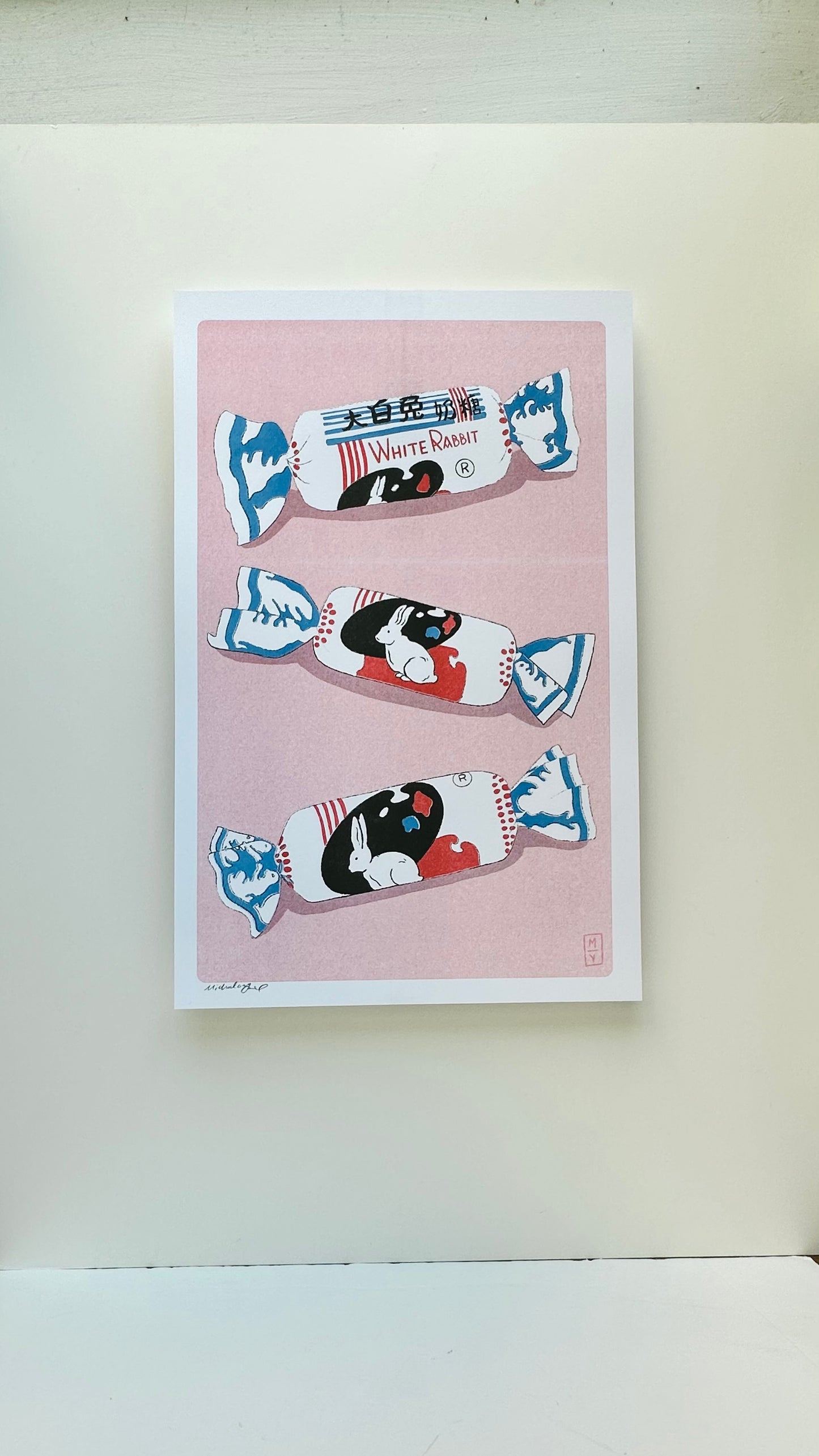 White Rabbit Candy Riso Poster