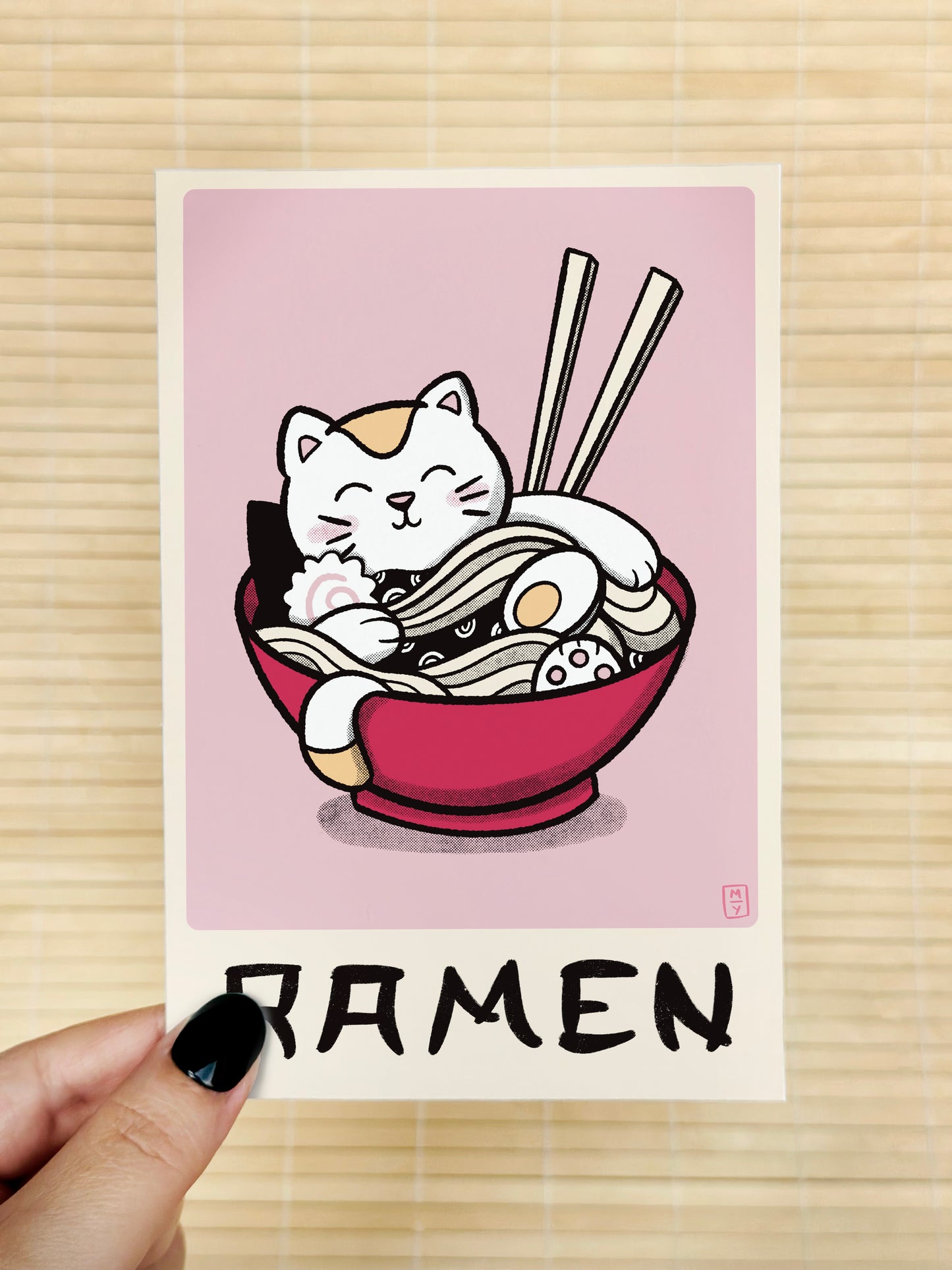 Ramen Cat Postcard