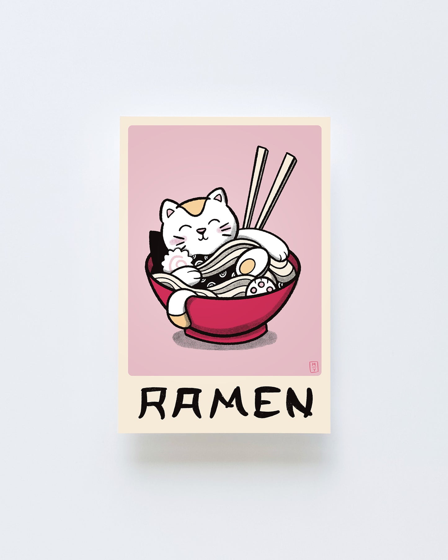 Ramen Cat Postcard