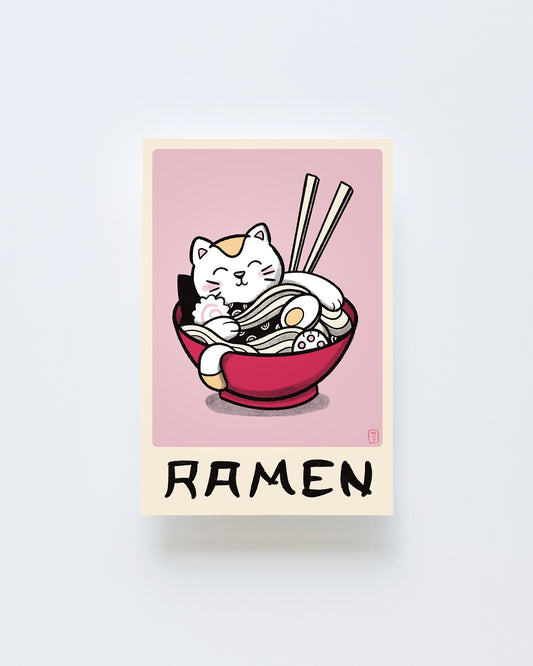 Ramen Cat Postcard