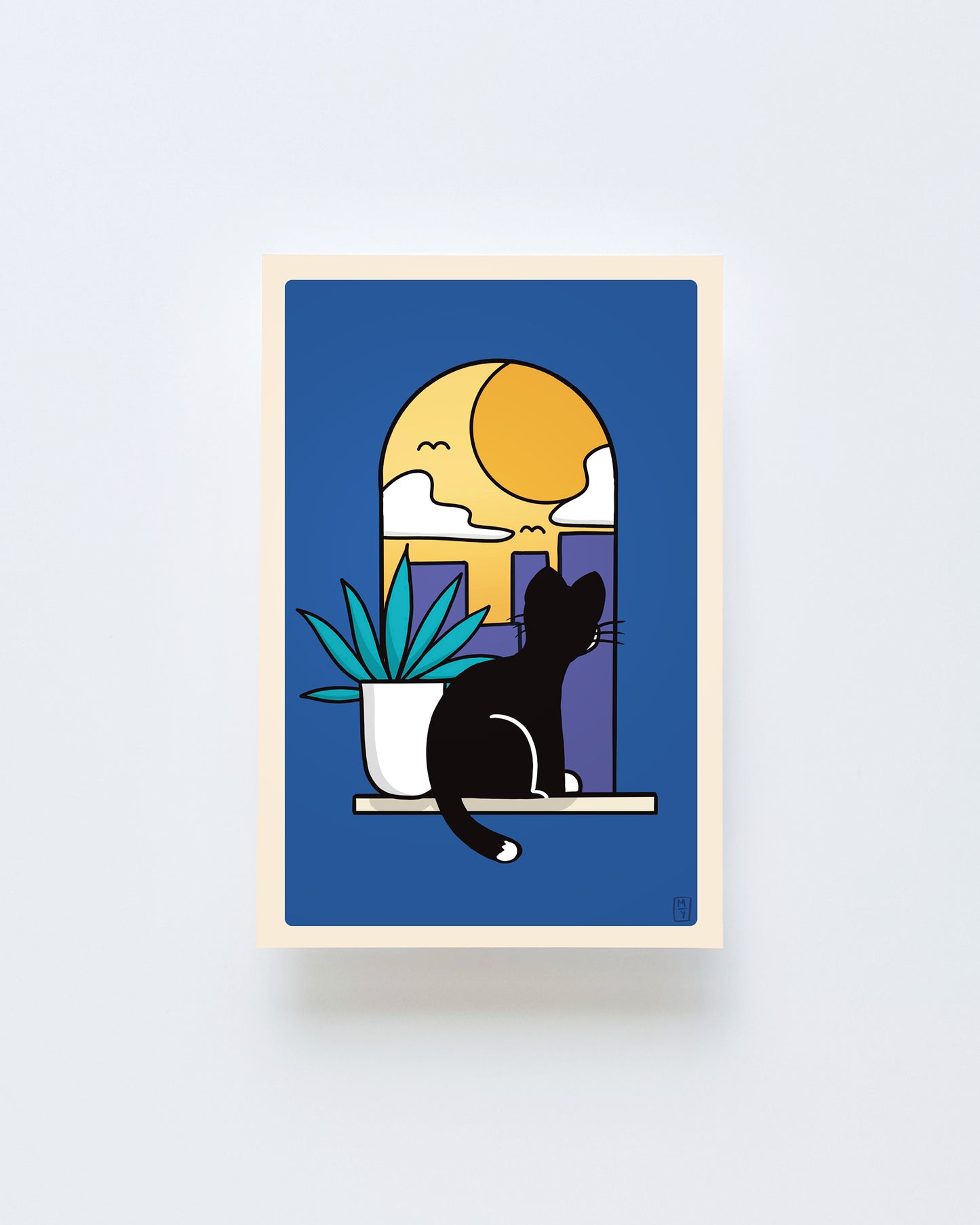 Window Cat No. 1 Postcard