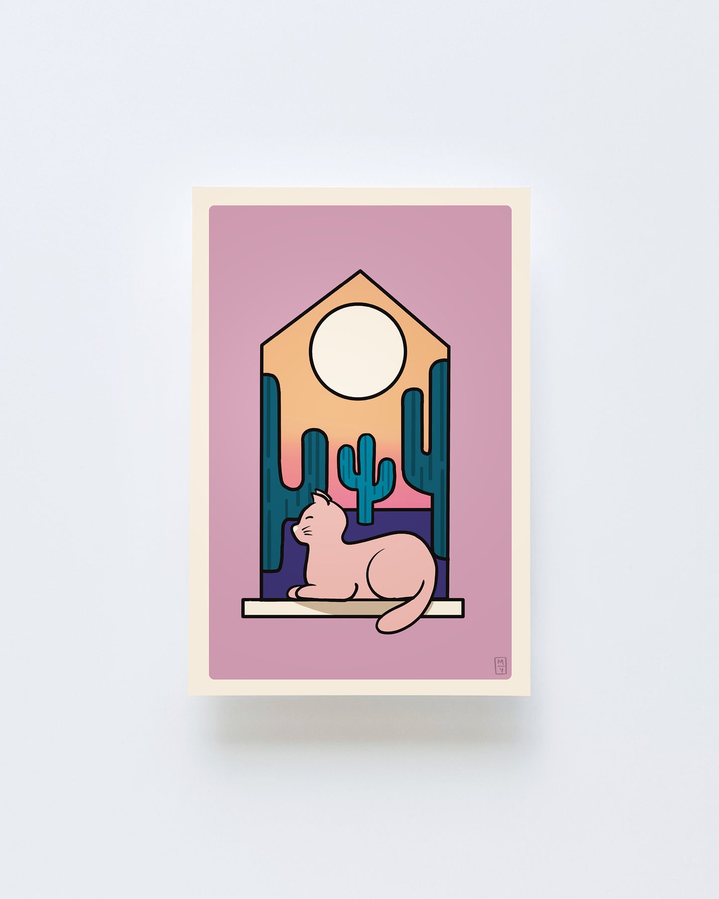 Window Cat No. 2 Postcard