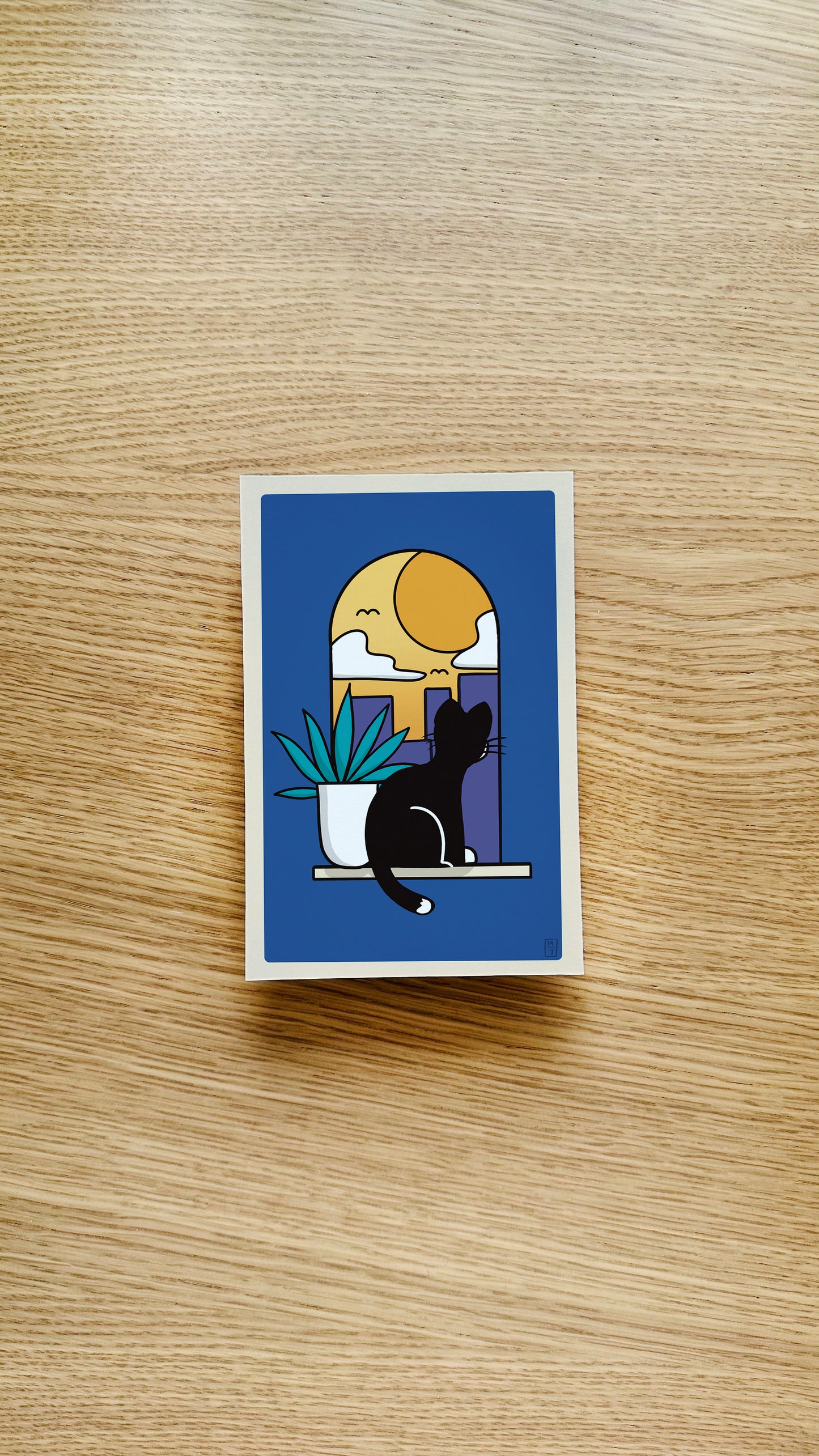 Window Cat No. 1 Postcard