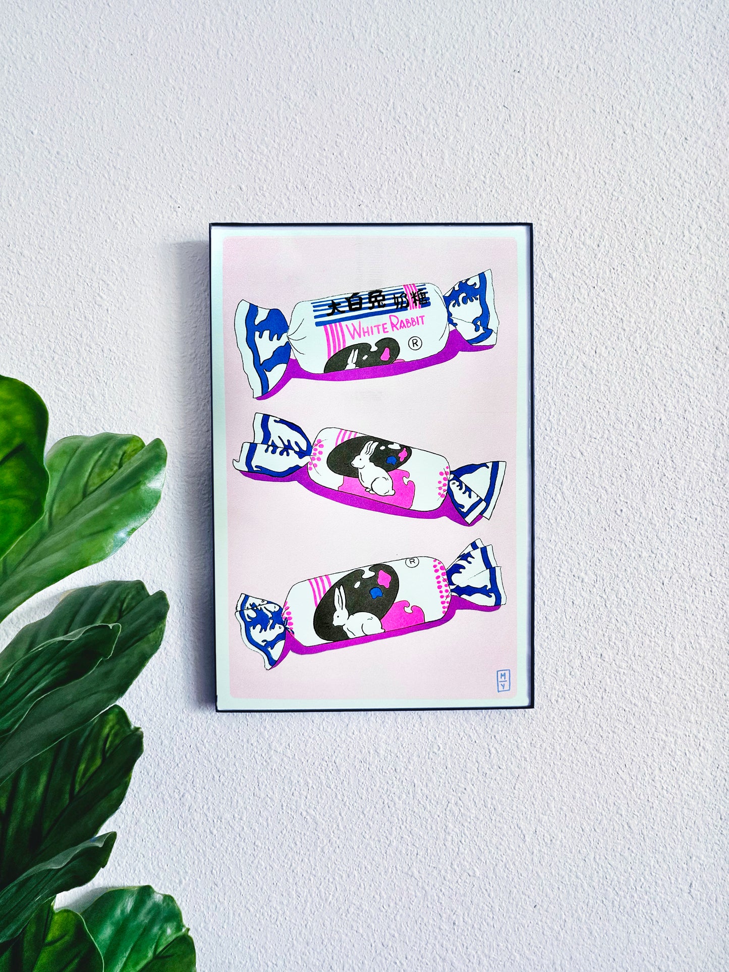 White Rabbit Candy Riso Poster