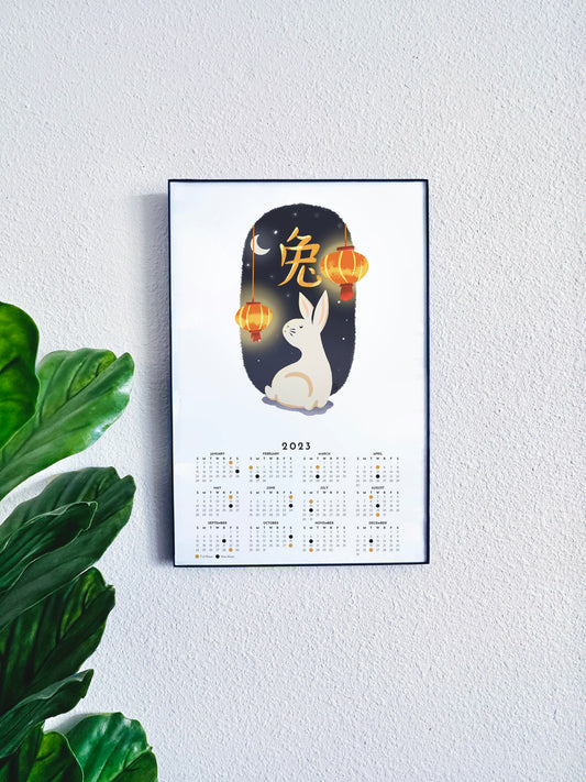 Lunar New Year Rabbit Calendar & Poster