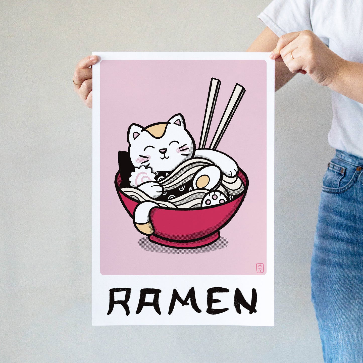 Ramen Cat Poster