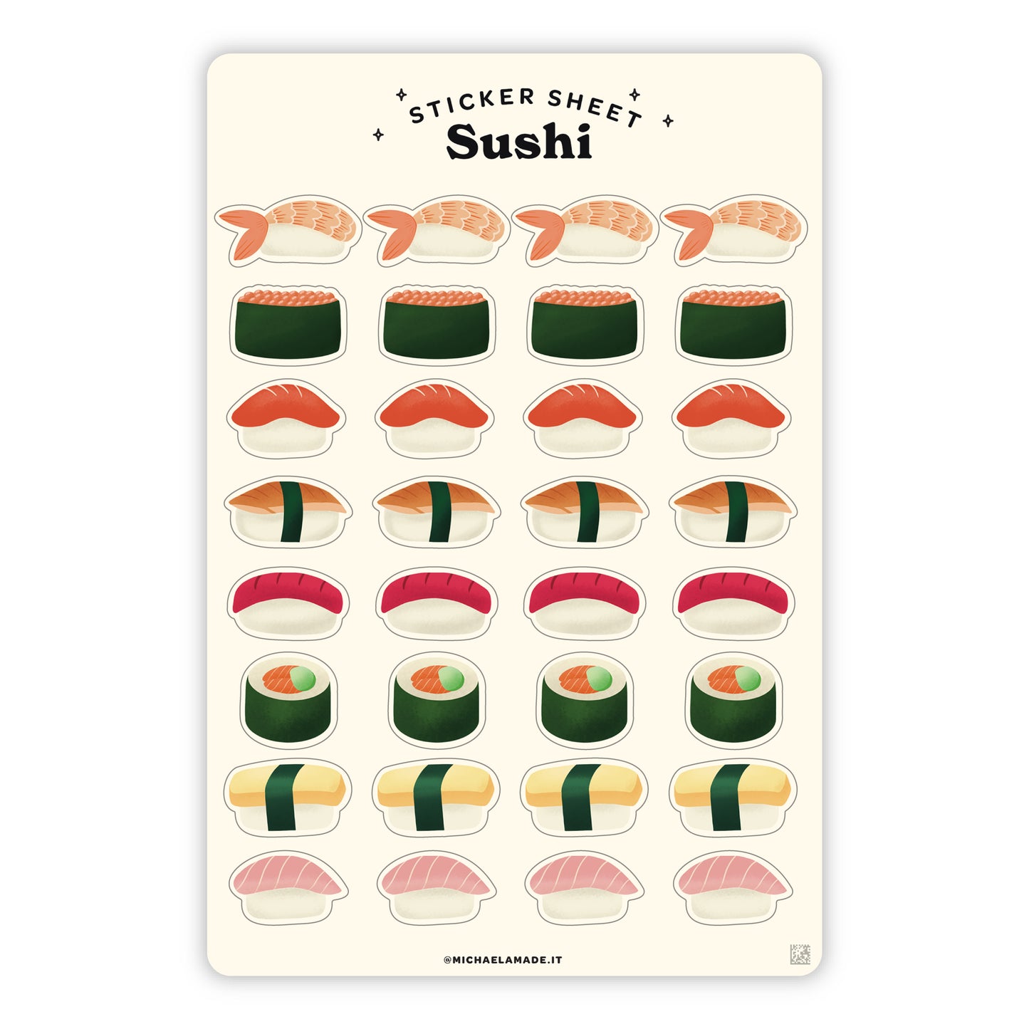 Sushi Sticker Sheet