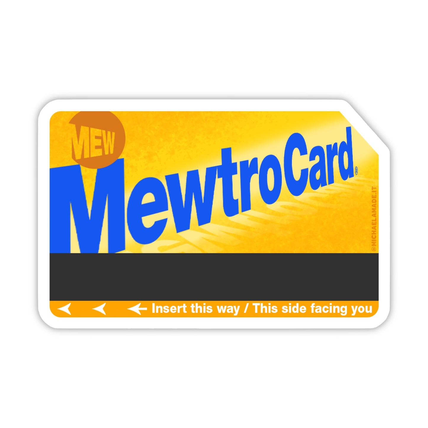 Mewtro Card Subway Sticker