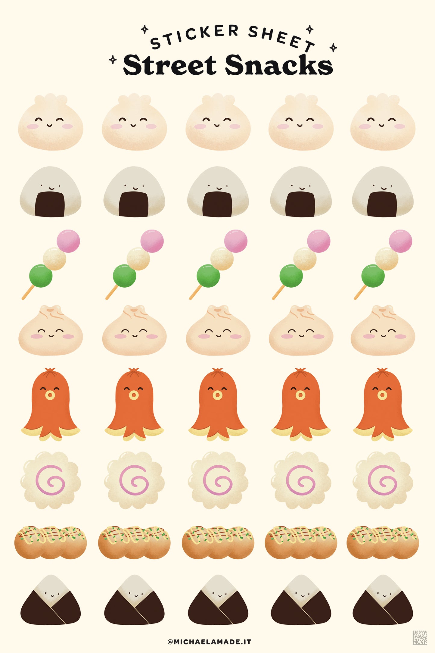 Street Snacks Sticker Sheet