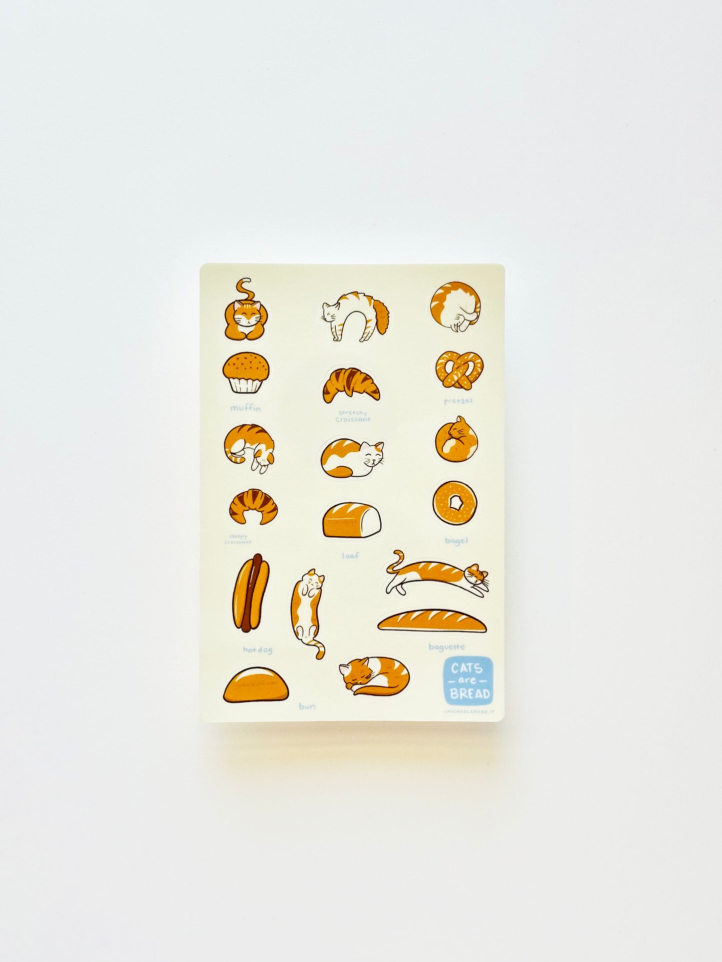 Bread Cats Sticker Sheet