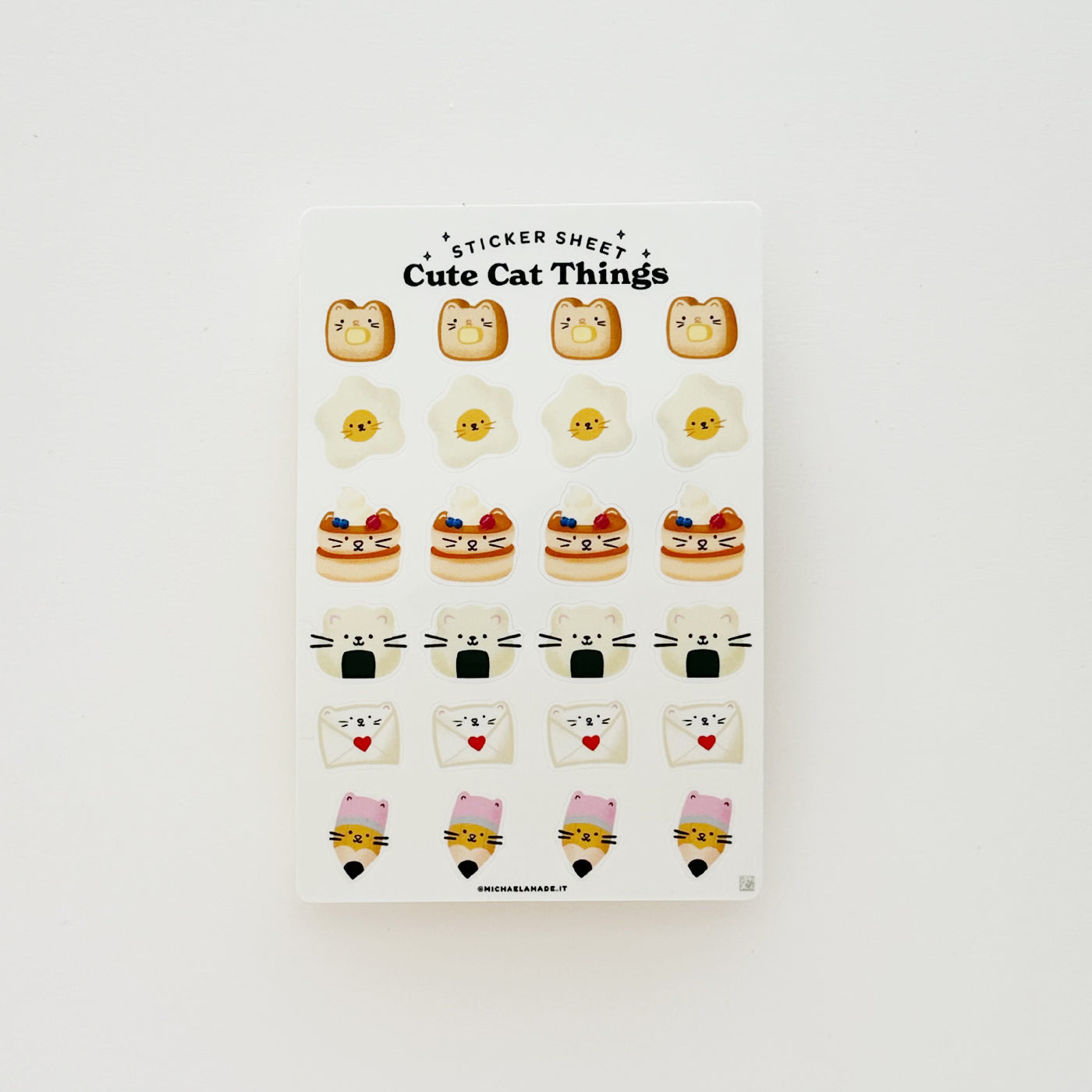 Cute Cat Things Sticker Sheet