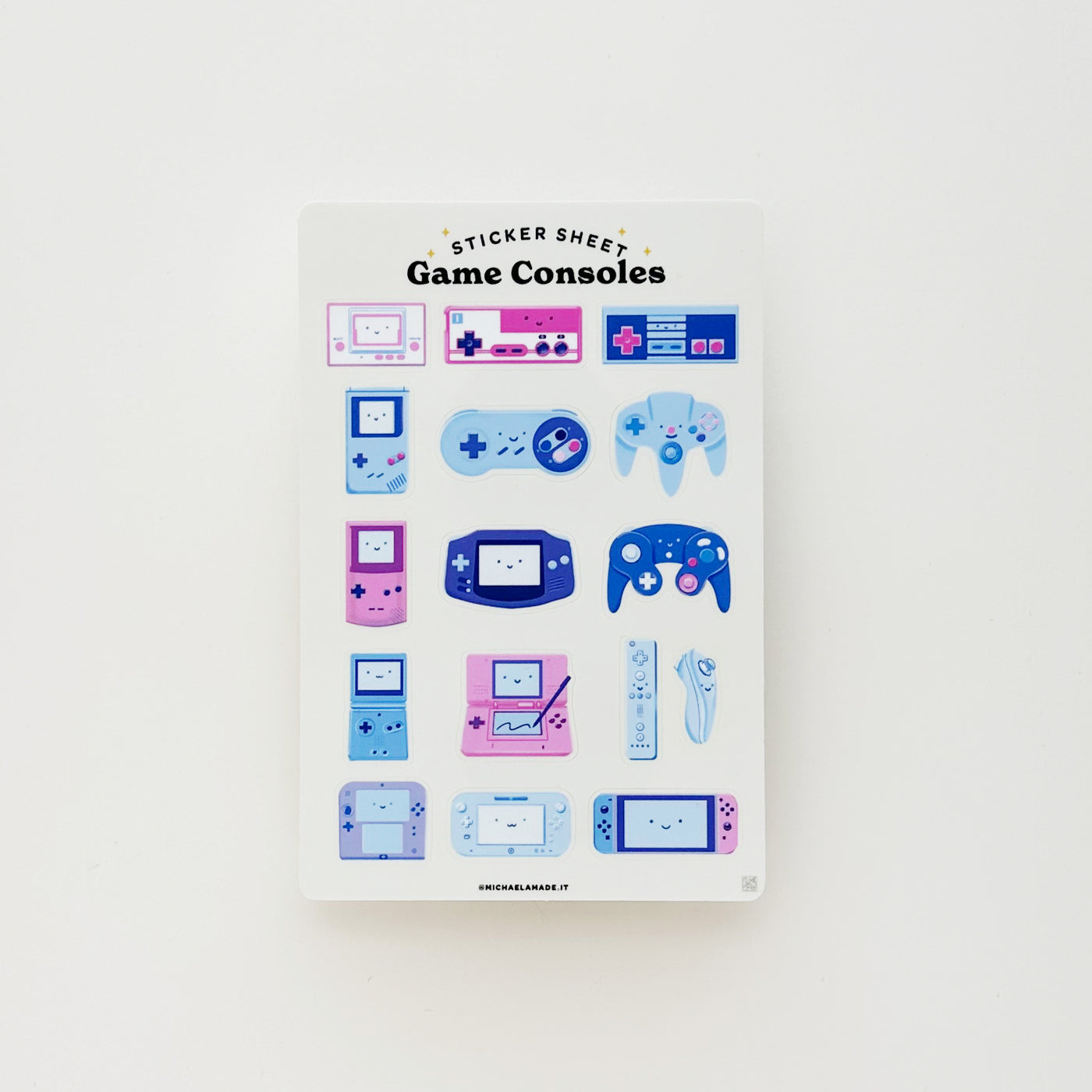 Game Consoles Sticker Sheet