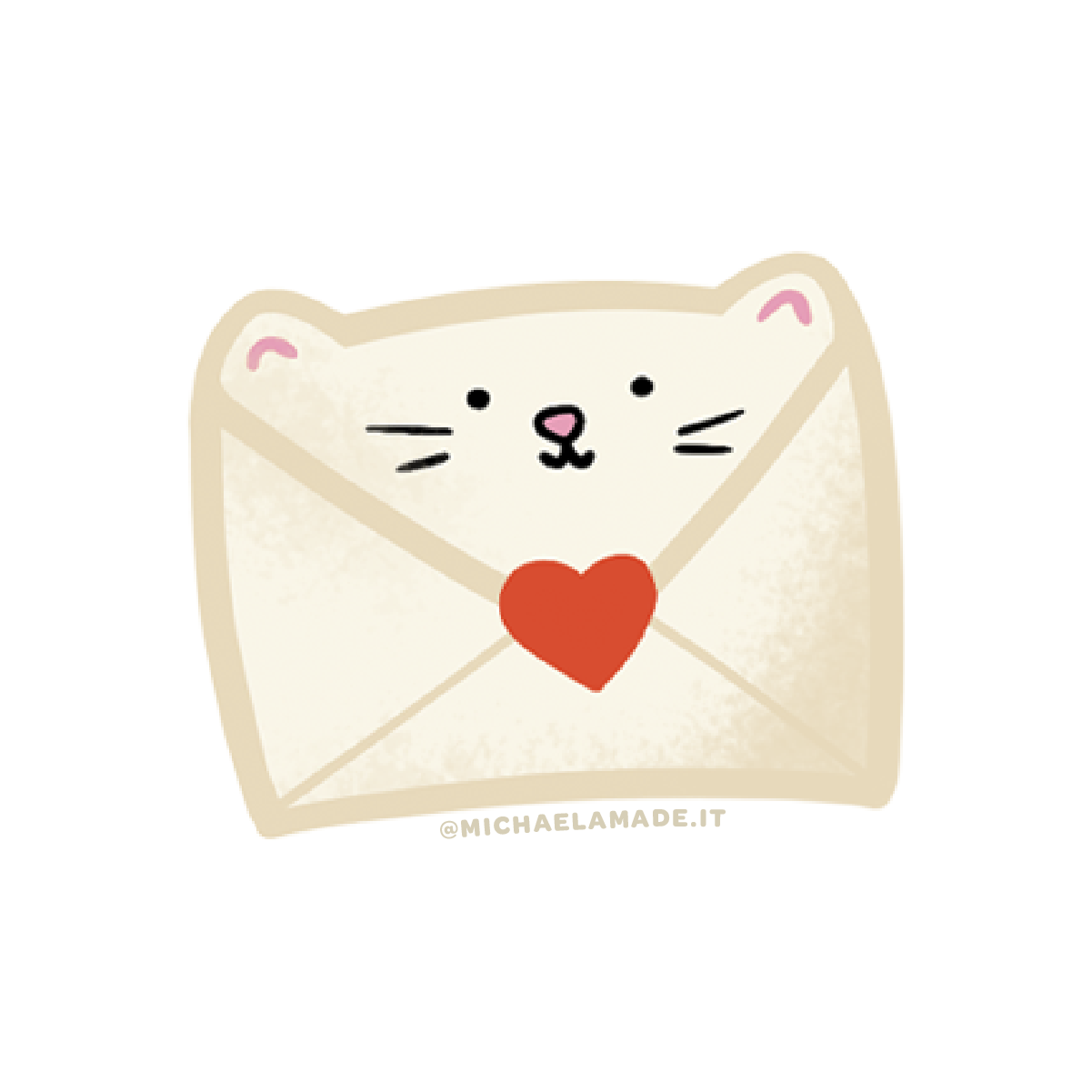 Letter Cat Sticker
