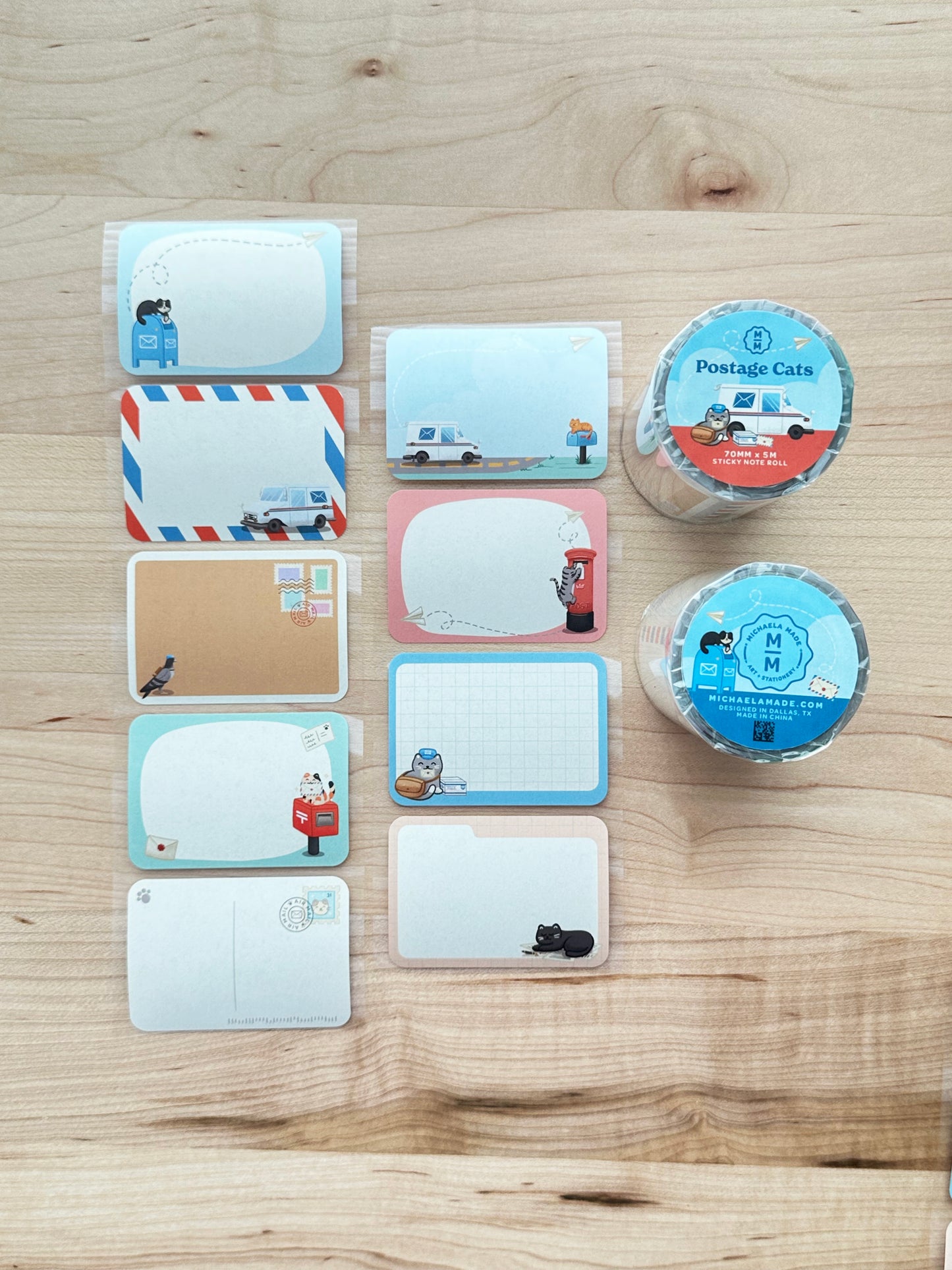 Postage Cats Memo Roll