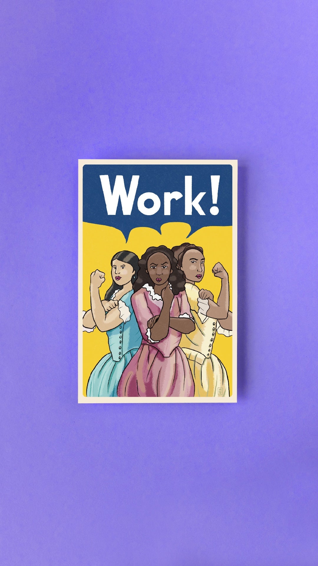 Work! Schuyler Sisters Postcard