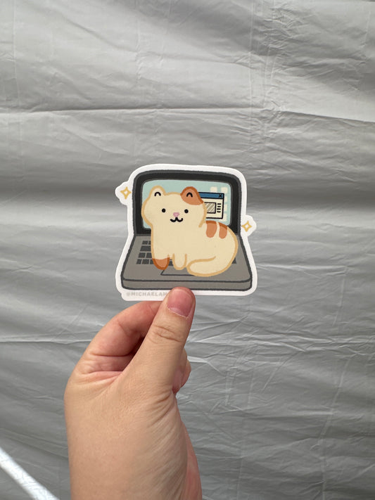 Laptop Cat Sticker