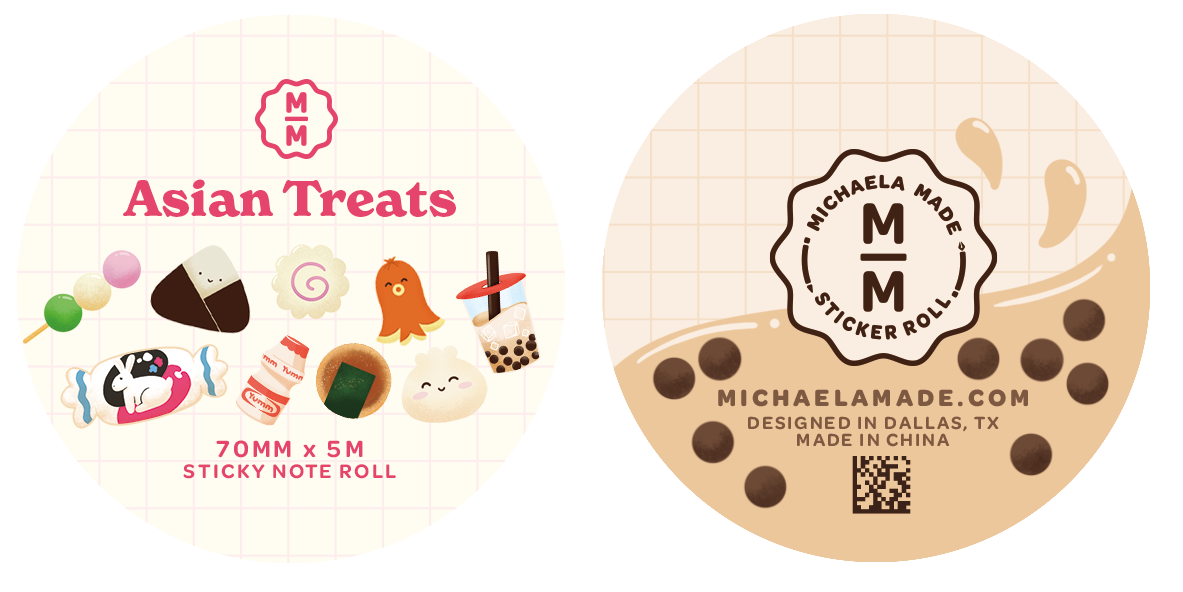 Asian Treats Sticky Note Roll