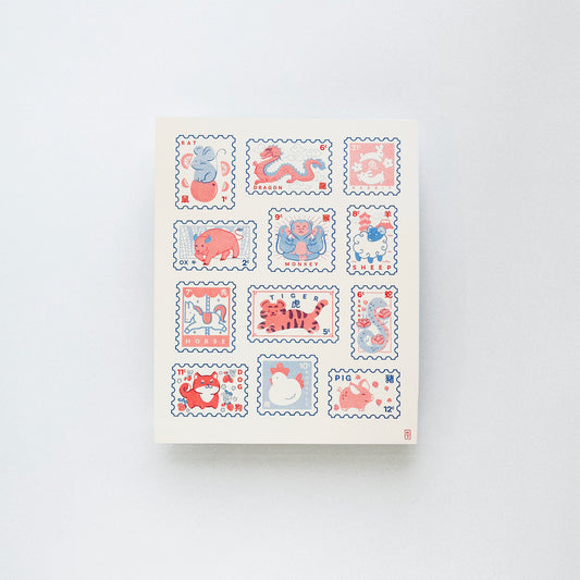 Zodiac Stamps Mid-Size