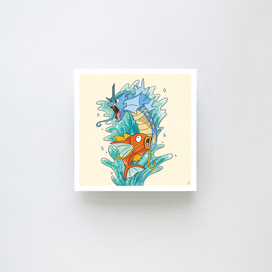 Pokémon Magikarp Gyrados Medium Print