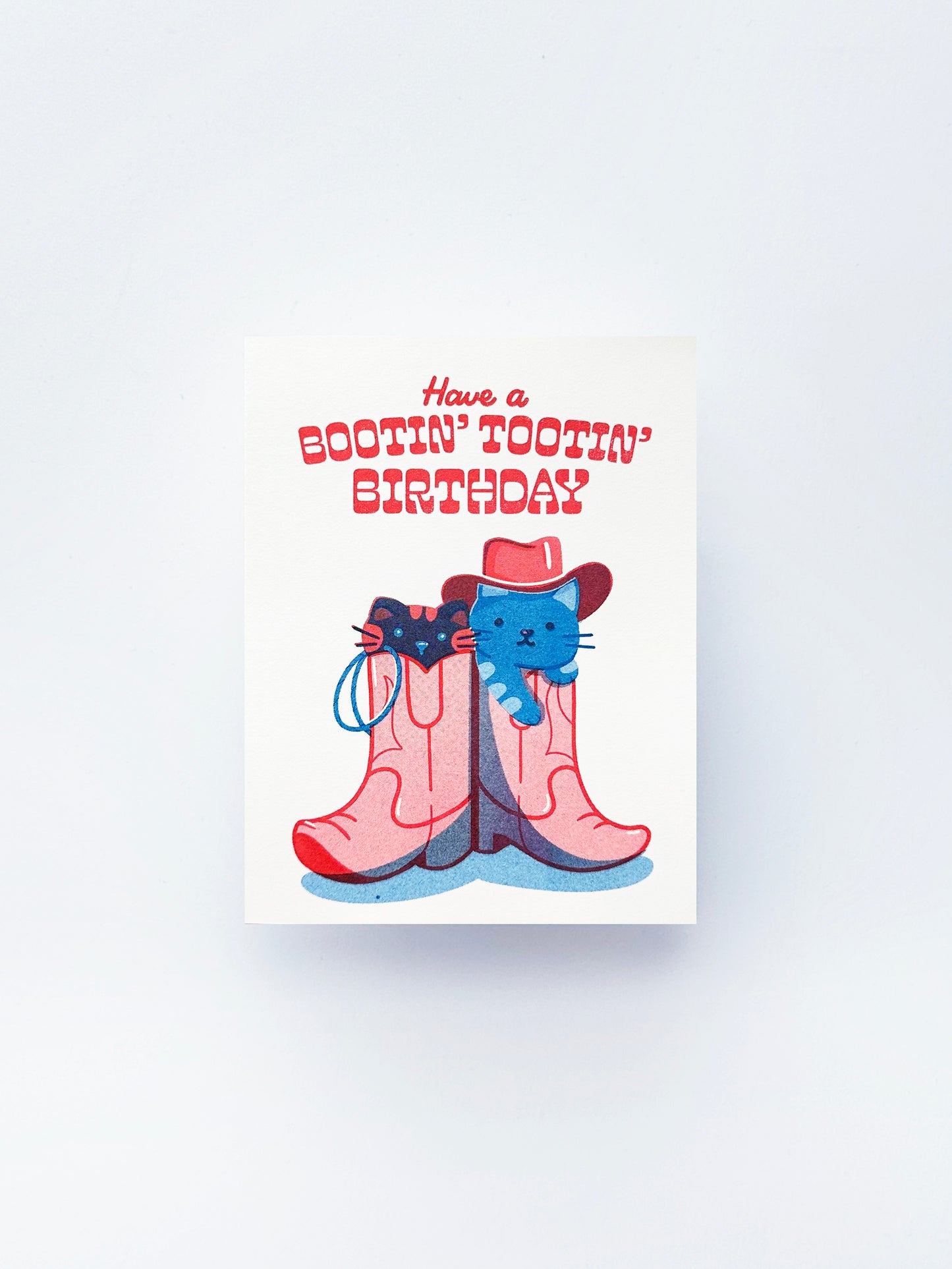 Bootin' Tootin' Birthday Cat Card