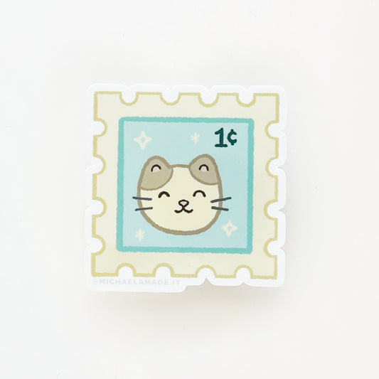 Cat Stamp 1¢ Sticker