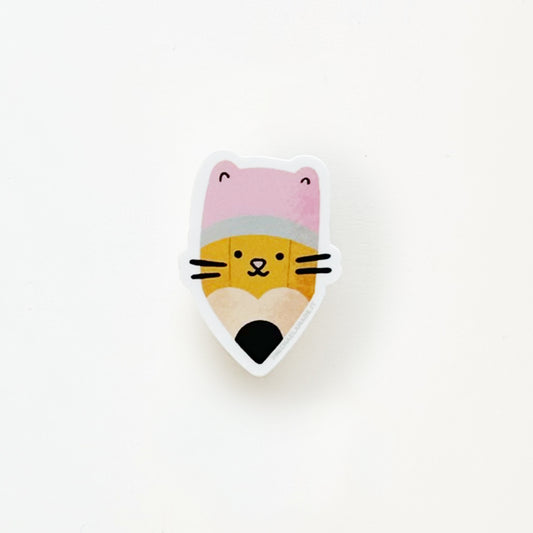 Pencil Cat Sticker