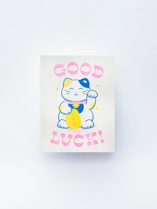 Good Lucky Cat Greeting Card