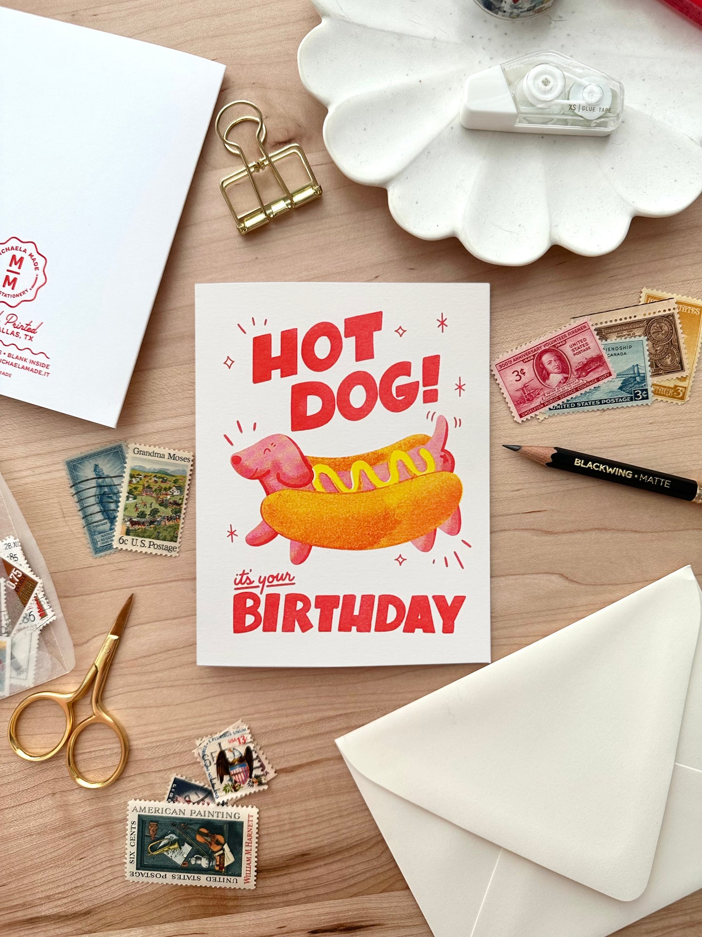Hot Dog Birthday Card