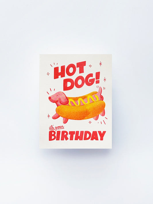 Hot Dog Birthday Card