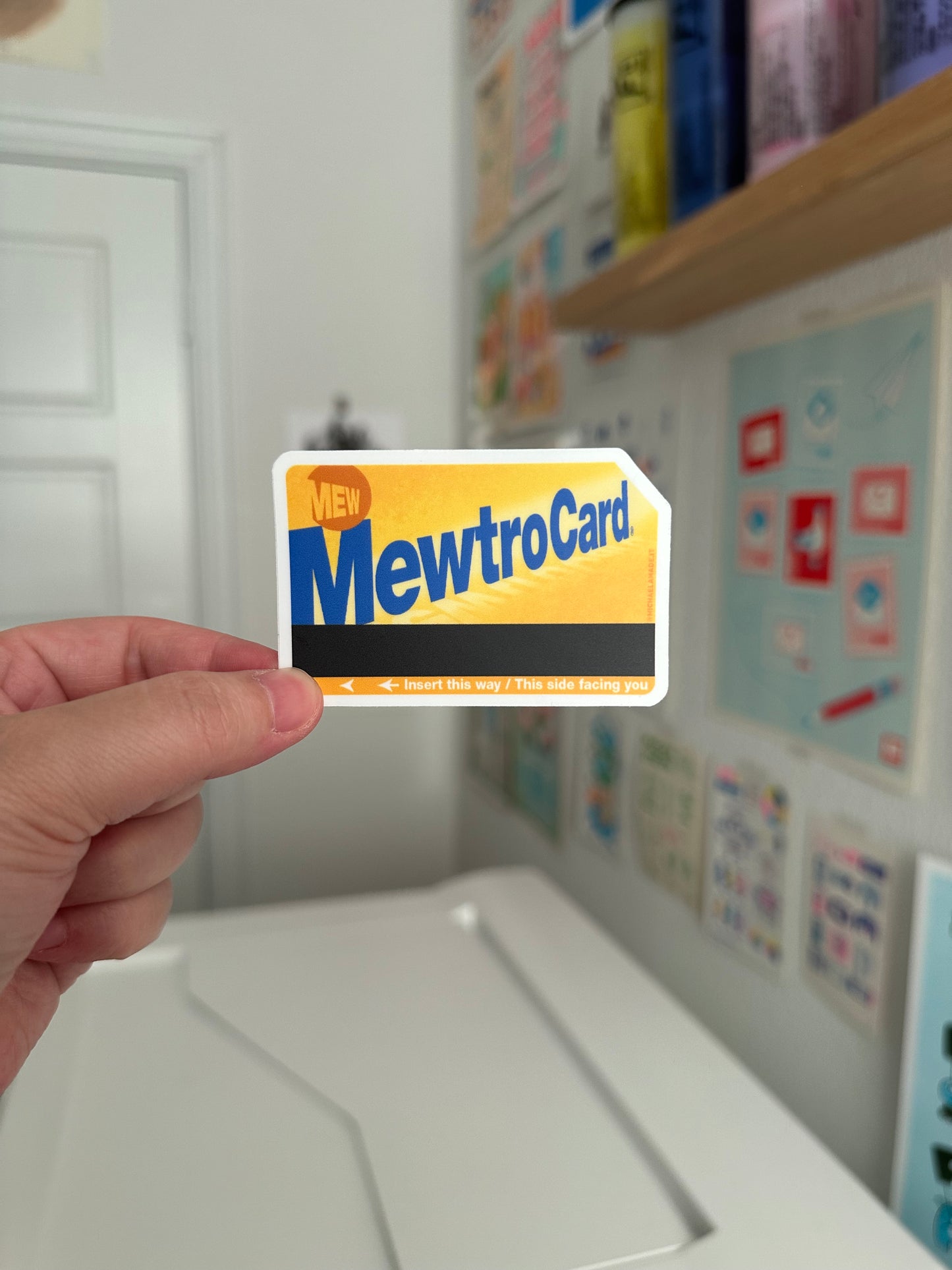 Mewtro Card Subway Sticker