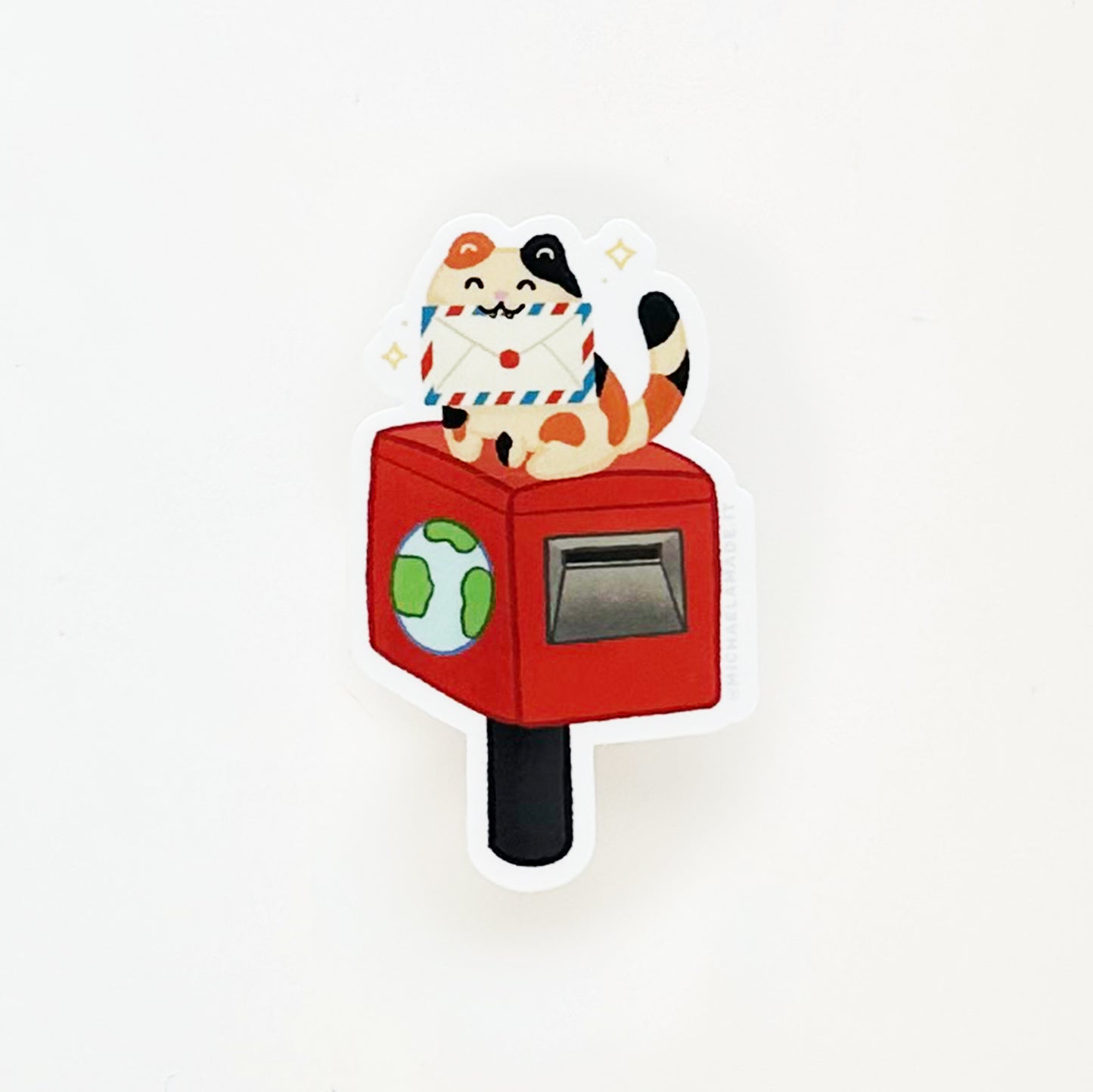 Japanese Mailbox Cat Sticker