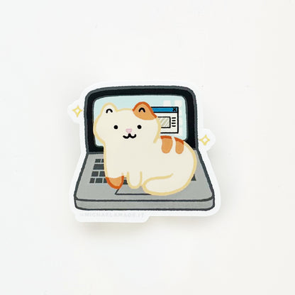 Laptop Cat Sticker