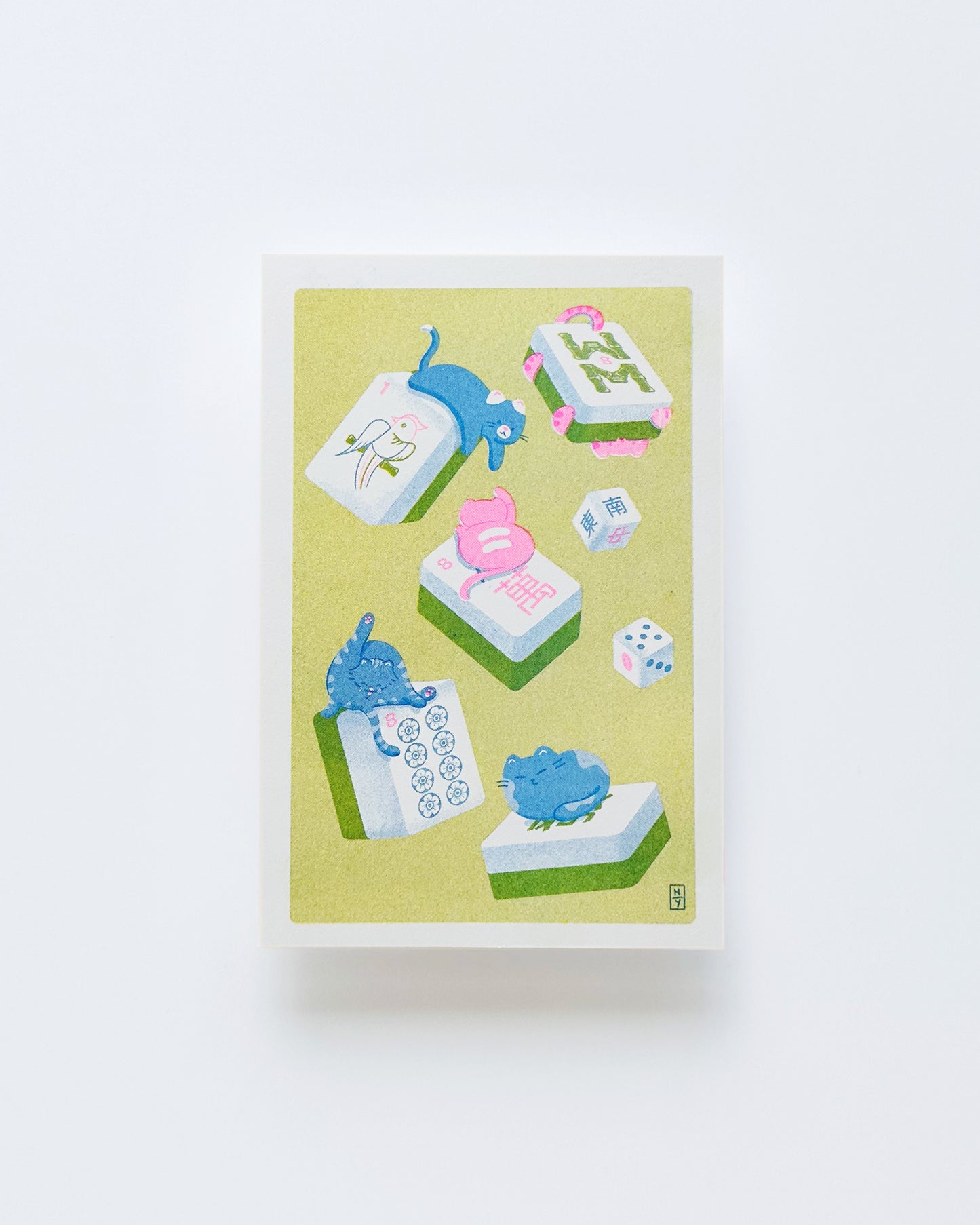 Mahjong Cats Postcard