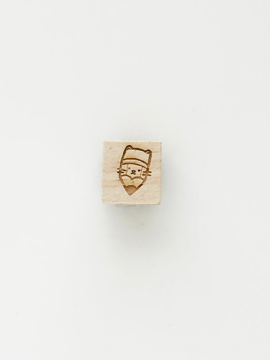 Pencil Cat Mini-Stamp
