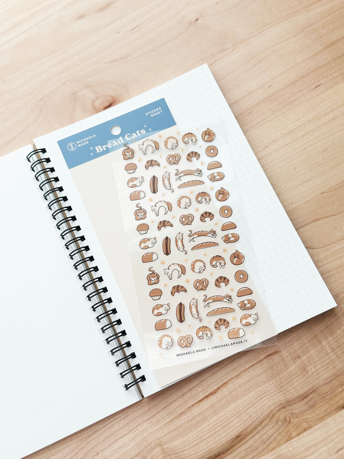 Bread Cats PET Sticker Sheet