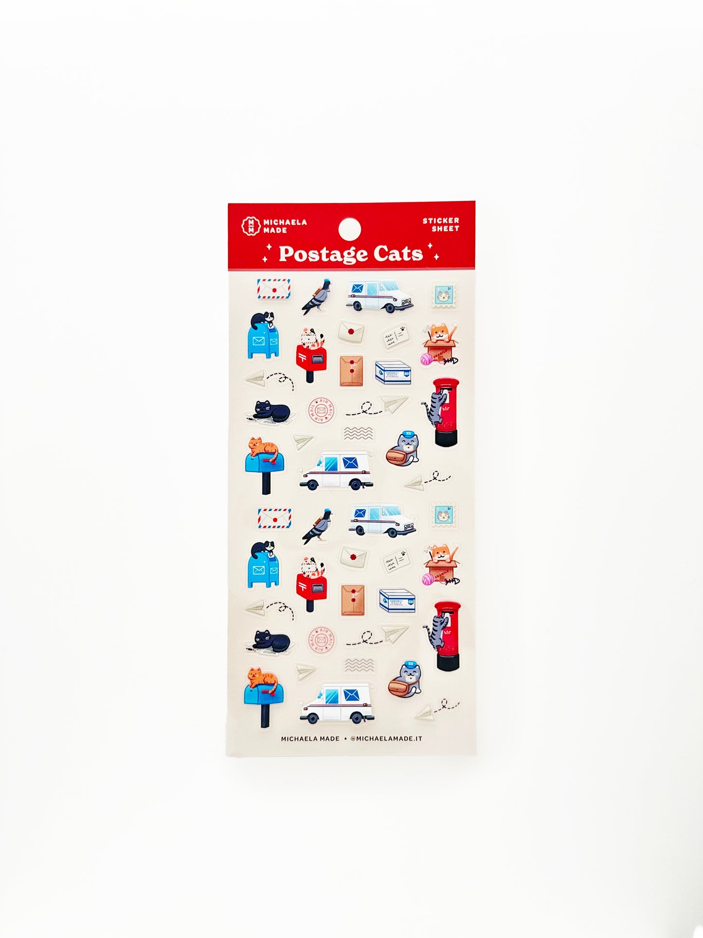 Postage Cats PET Sticker Sheet