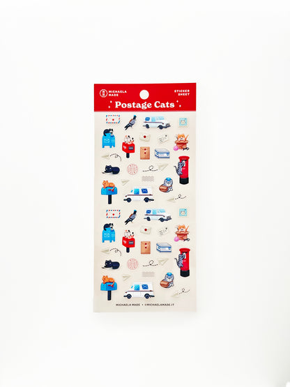 Postage Cats PET Sticker Sheet