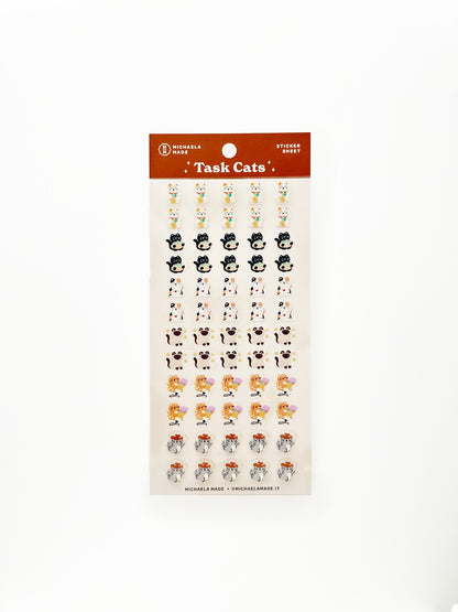 Task Cats PET Sticker Sheet