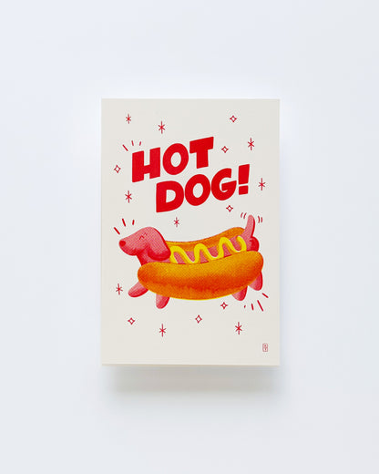 Hot Dog Postcard