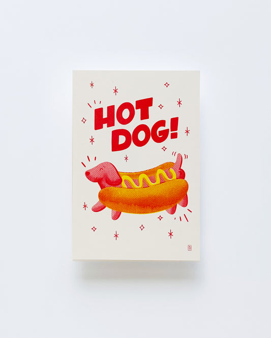 Hot Dog Postcard