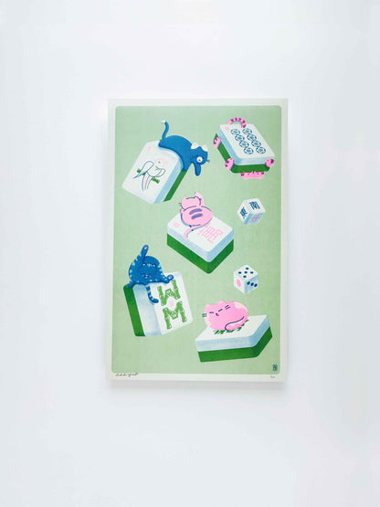 Mahjong Cats Poster