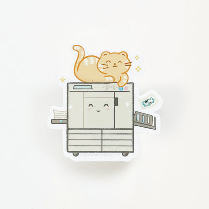 Riso Printer Cat Sticker